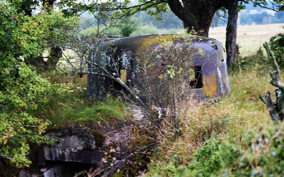 A WWII bunker built during the expansion of the base, at Grafenwoehr, Germany, Sept. 1, 2017. 