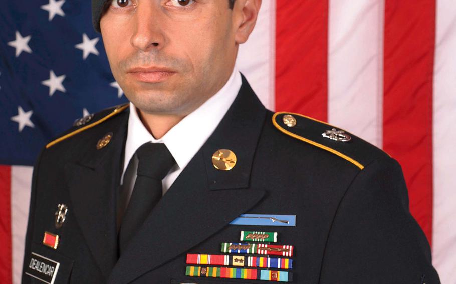  Staff Sgt. Mark De Alencar, 37, was killed Saturday, April 8, 2017, in combat in Afghanistan. 

