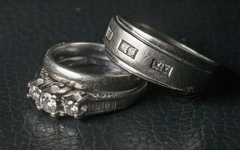 A photo illustration displaying wedding rings. A new study from the Department of Veterans Affairs and the University of Connecticut found that veterans who are married or are in a live-in relationship have a higher risk of suicide than their single counterparts.