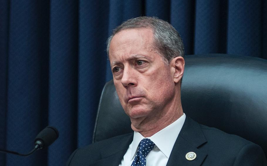 Chairman of the House Committee on Armed Services Rep. Mac Thornberry, R-Texas, listens to testimony from Gen. Thomas Waldhauser, commander of the U.S. Africa Command,  during a hearing Tuesday, March 6, 2018, on Capitol Hill in Washington, D.C. Thornberry asked Waldhauser if there is anything in Africa that “justifies sending United States men and women in there ... at risk of their lives?"