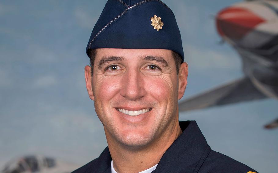U.S. Air Force Maj. Stephen Del Bagno was killed during an aerial demonstration training flight in Nevada on April 4, 2018. Del Bagno was one of the Thunderbirds, the Air Force's elite aerial demonstration team. 