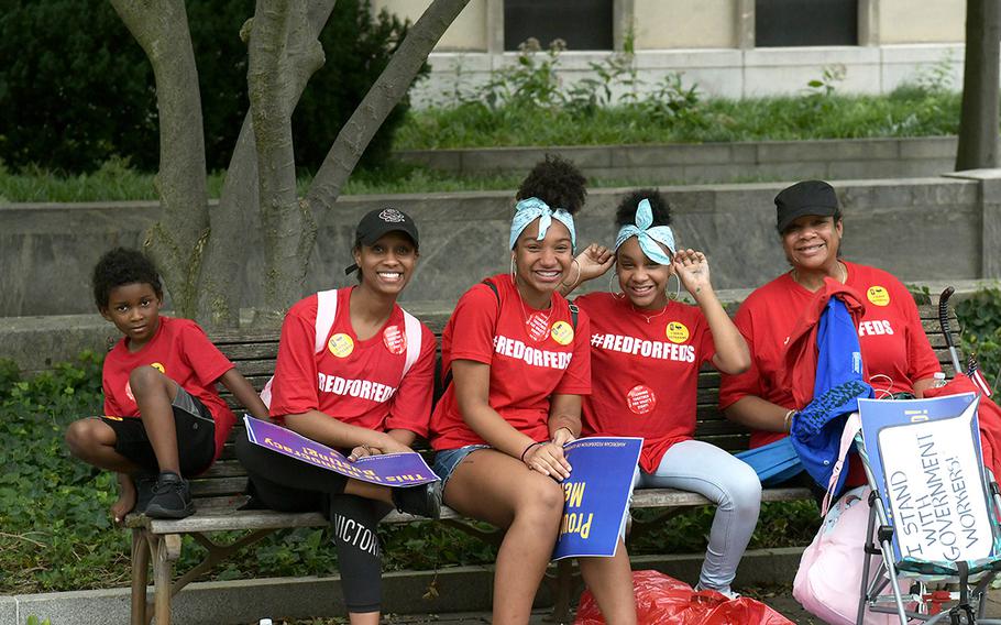 Federal workers rally in support of the American Federation of Government Employees on July 25, 2018 in Washington, D.C.