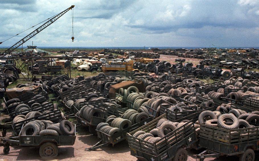 At the Long Binh Army Depot's salvage yard in 1968.