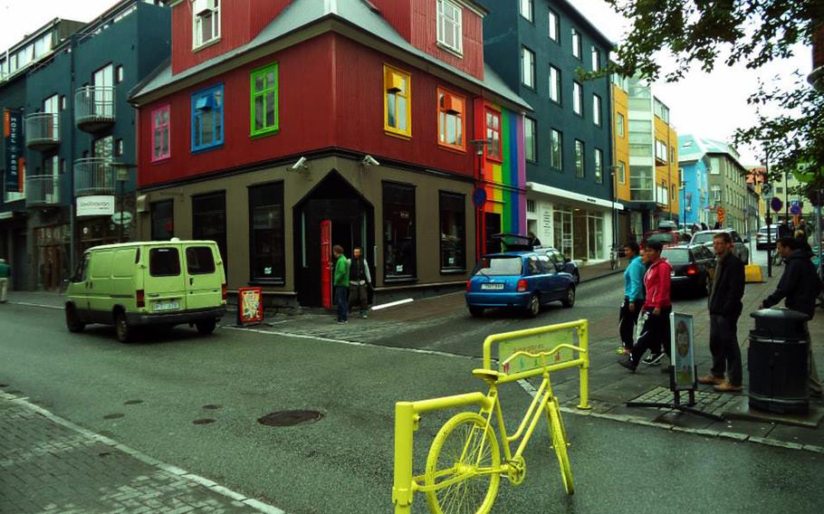 Laugavegur street is a popular area to visit in Reykjavik, Iceland. 

