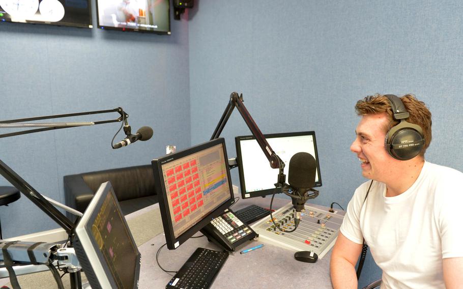 Tommy Parkinson of British Forces Radio hosts a daily show for forward deployed British troops at U.K. Naval Support Facility Bahrain.

