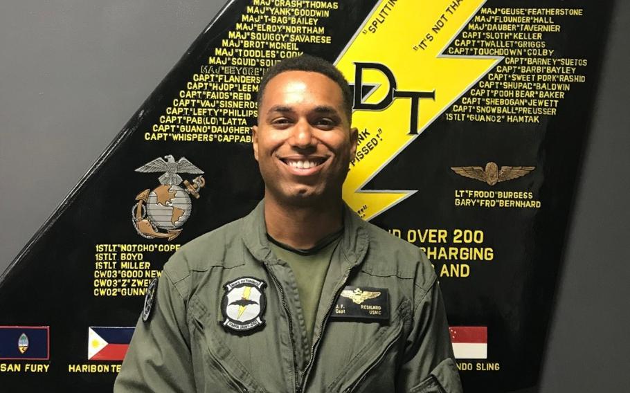 Capt. Jahmar F. Resilard died Thursday, Dec. 6, 2018, after a collision between a fighter jet and a refueling plane off the coast of Japan.