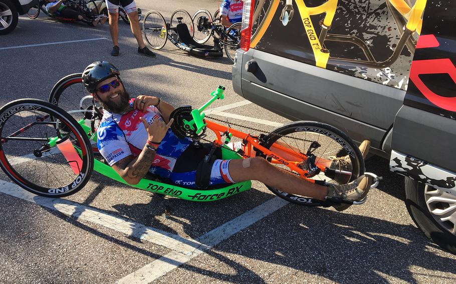 Ricky Raley is a paralyzed Army veteran who handcycles to raise awareness and money for a nonprofit organization that serves veterans.