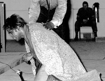 James Brown performs for servicemembers at Tan Son Nhut Air Base, South Vietnam, in June, 1968.