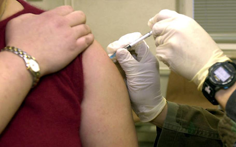 Flu season means flu shot season for members of the U.S. military.