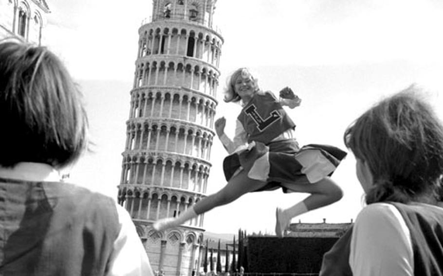 Betsy Billington leaps with a unique backdrop.