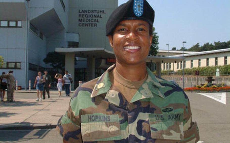 Reserve Chaplain (Maj.) Felicia Hopkins of El Paso, Texas, was recently recognized as El Paso Times Woman of the Year. She is currently working as a staff chaplain at the Army&#39;s Landstuhl Regional Medical Center in Germany.