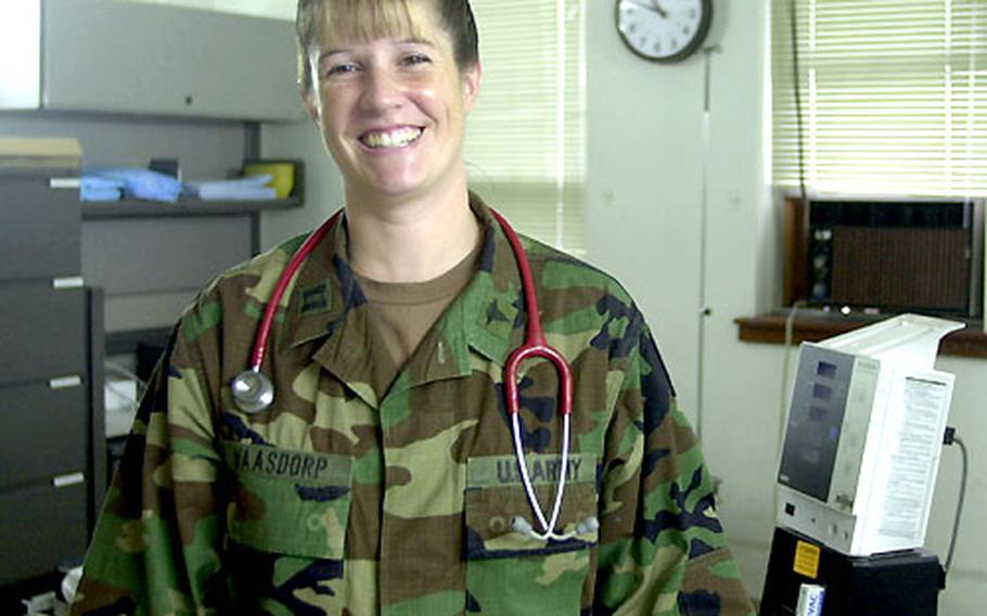 Capt. Christine Waasdorp, the first full-time pediatrician at the Camp Humphreys medical clinic.