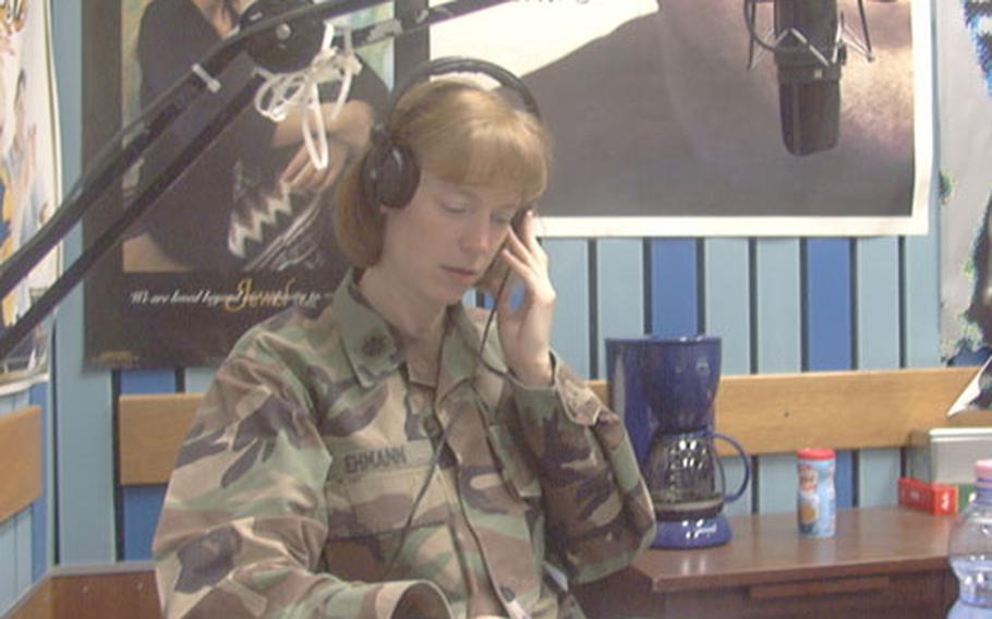 Wednesday mornings start earlier now for Lt. Col. Amy Ehmann, commander of the 414th Base Support Battalion in Hanau, Germany. As the battalion&#39;s new commander, Ehmann has assumed an unusual task for a military officer: co-hosting a weekly two-hour radio program. Originally known as "Talking Trash," the program, which airs from 7 a.m. to 9 a.m., is now called "Hanau&#39;s in the House." Hanau officials use the program to keep community residents informed and plug upcoming events, a trend that some other communities are following.