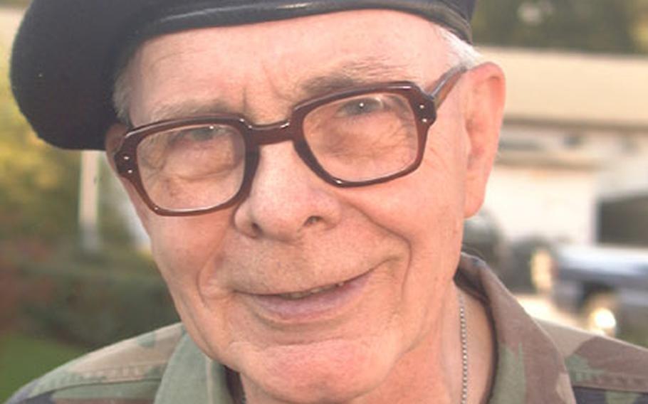 Charles Ehrhart, 70, a Catholic chaplain in Giessen and Friedberg, Germany, is the oldest chaplain in the United States Army.