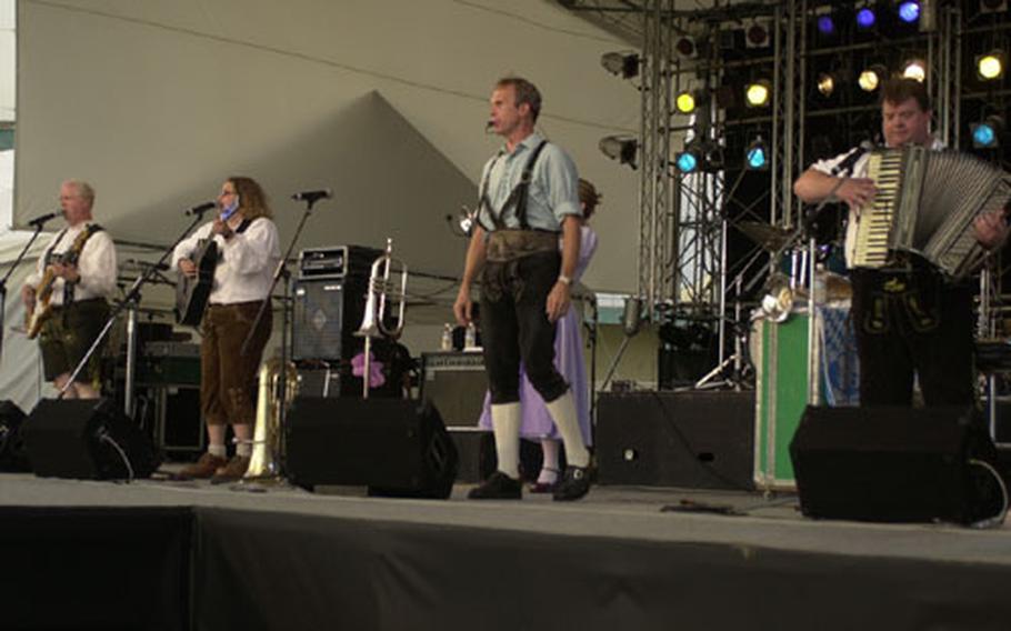 The "Sauerkrauts" Oompa band kicked off the live entertainment Saturday at the Oktoberfest on Camp Foster.