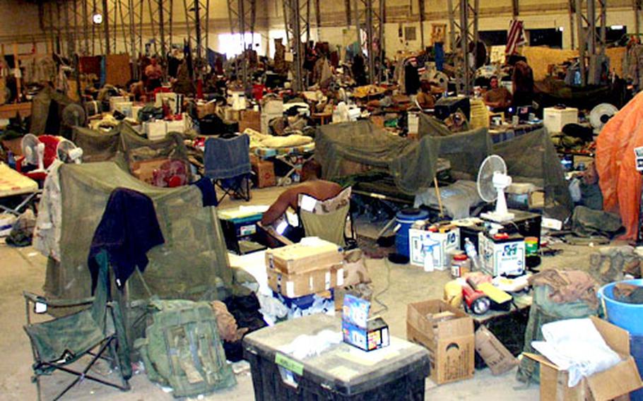 The 372nd Military Police Company calls an old Iraqi date factory near Hillah home. Living conditions for troops deployed to Iraq vary greatly.