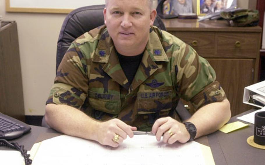 Lt. Col. Denis P. Delaney, the 18th Mission Support Group deputy commander, is the self-proclaimed "hammer" in the Kadena Disciplinary Action Program.