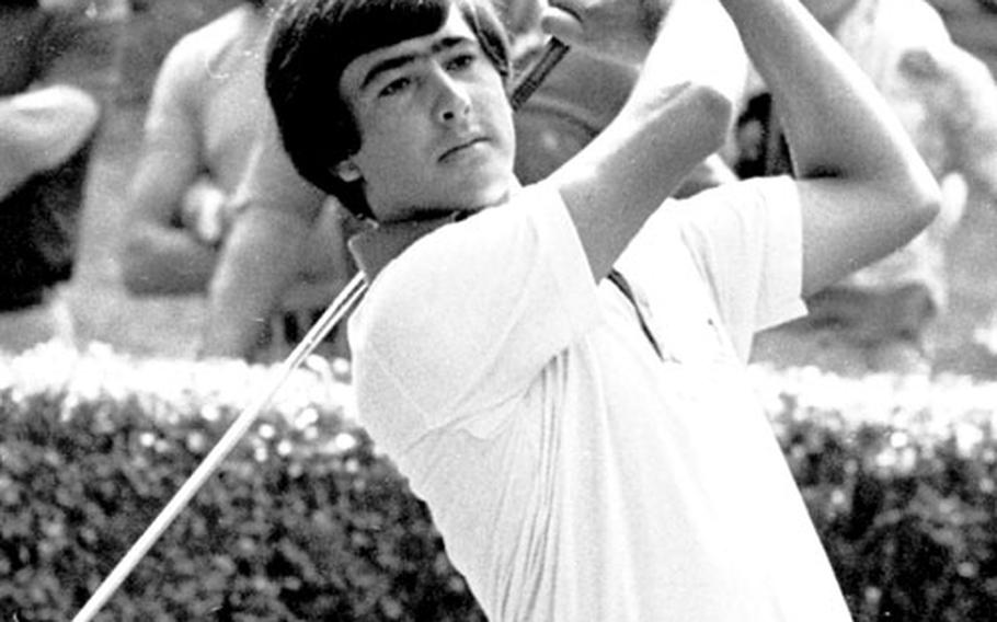Teamed with Crosby&#39;s son, Harry, in the pro-am was young Seve Ballesteros, coming off a win in the Dutch Open.