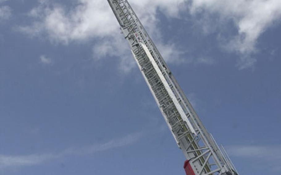 Marine Corps Base Camp Butler&#39;s Fire Department received this new ladder truck nearly two weeks ago. It&#39;s the tallest truck in any Department of Defense fire department in the Pacific, standing at just over 134 feet tall.