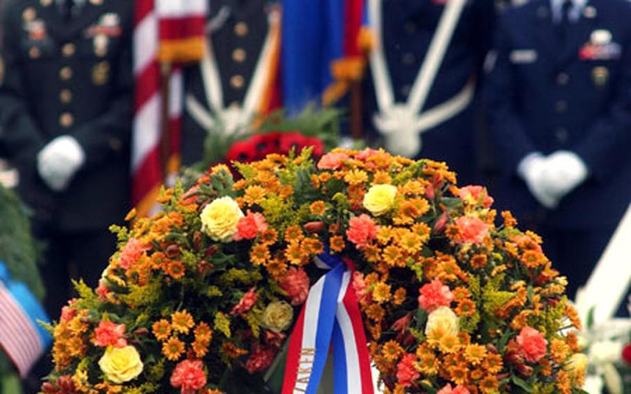 Dignitaries from several countries laid wreaths to honor U.S. servicemembers killed in World War II at a Memorial Day ceremony at the Netherlands American Cemetery and Memorial in Margraten, Netherlands.