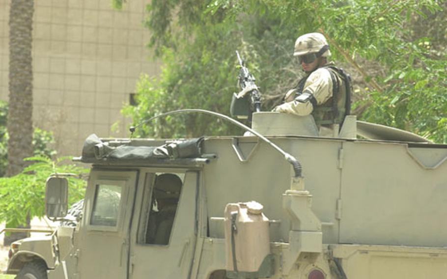 Soldiers suggested to Master Sgt. Dennis P. Lichtenberg that gunners should have a turret to protect them, and Lichtenberg even added a hatch to their Humvees.
