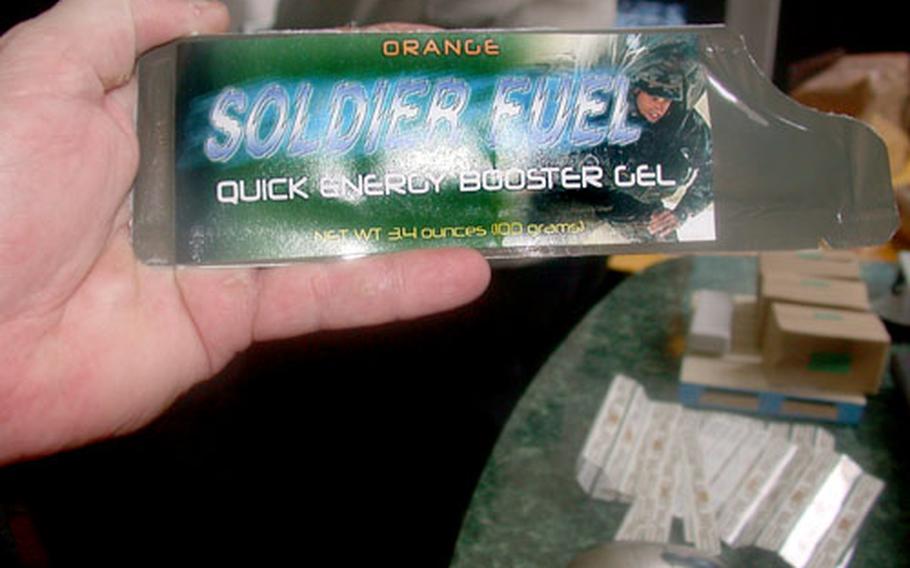 A new energy gel, similar to the gels first popular among runners, is one of the Combat Feeding Directorate&#39;s "nutraceuticals." High in carbohydrates, which provide immediate fuel for the body, the gel will be included in the "First Strike" combat rations that are due to be fielded in 2008.