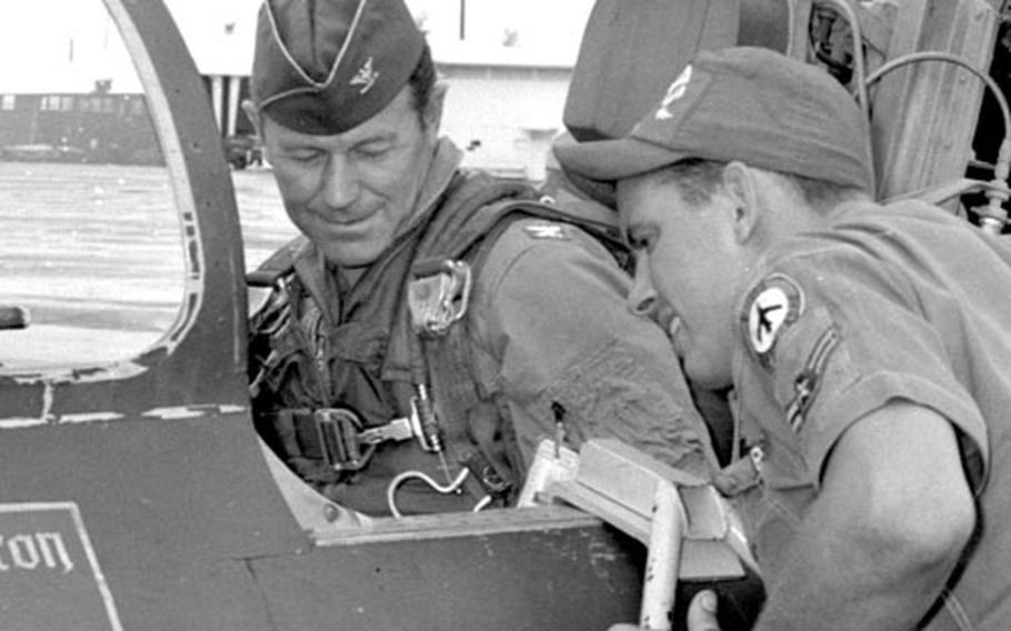 Col. Yeager prepares to take to the skies.