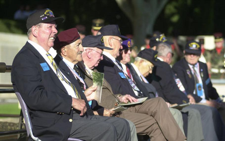 These are the nine U.S. veterans who received France&#39;s Legion of Merit, France&#39;s highest military honor, Saturday at Rhone American Cemetery in Draguignan, France.