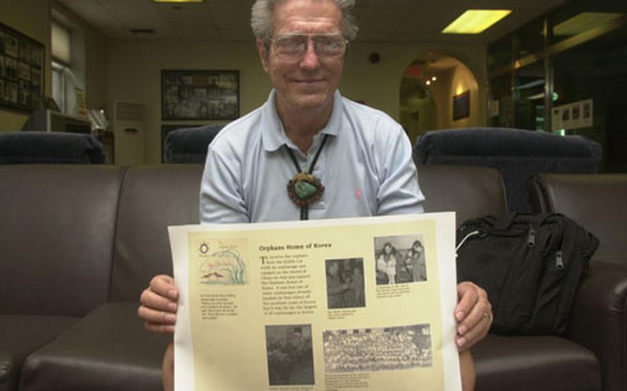 George Drake, a Korean War veteran, is on a quest to raise money for a memorial to the soldiers who saved thousands of Korean orphans. He visited Korea last month to meet with military and civilian officials.