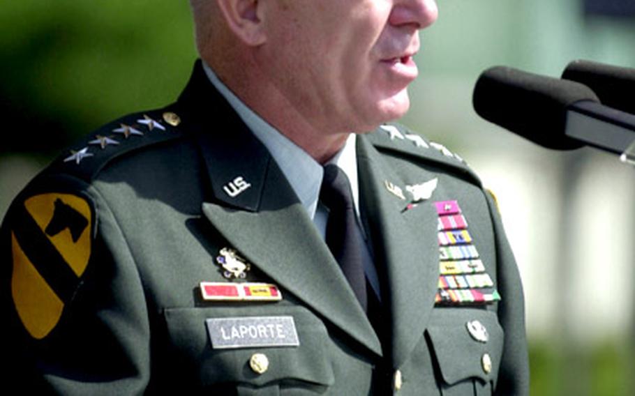 USFK commander Gen. Leon J. LaPorte says $1.1 billion in high-tech upgrades will bolster security despite a drawdown in troops.