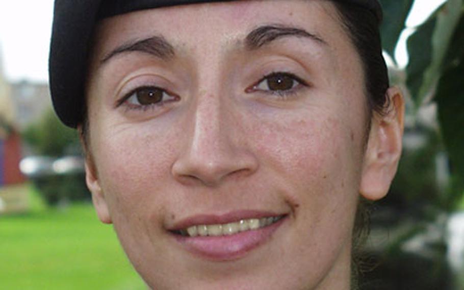 Army Master Sgt. Chantel Sena-Diaz is the project manager of the 1st Armored Division effort to honor the division task force soldiers killed during Operation Iraqi Freedom 1.