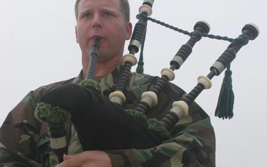 Capt. Hesketh Miller plays an instrument that not many try outside of Scotland — the bagpipe. Miller, a member of the 603rd Air Control Squadron at Aviano Air Base in Italy, has been playing the instrument for almost half his life.