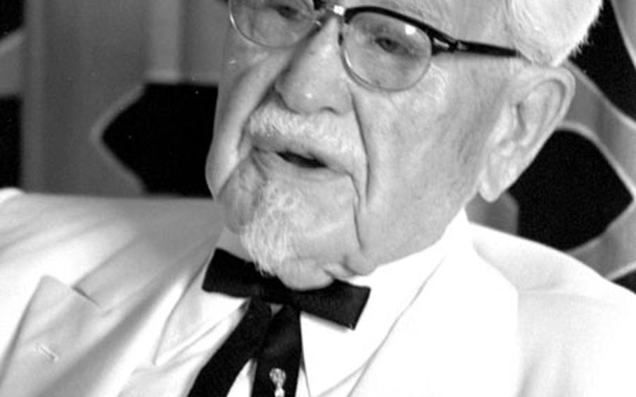 Col. Harland Sanders, during an interview in Tokyo in 1978.