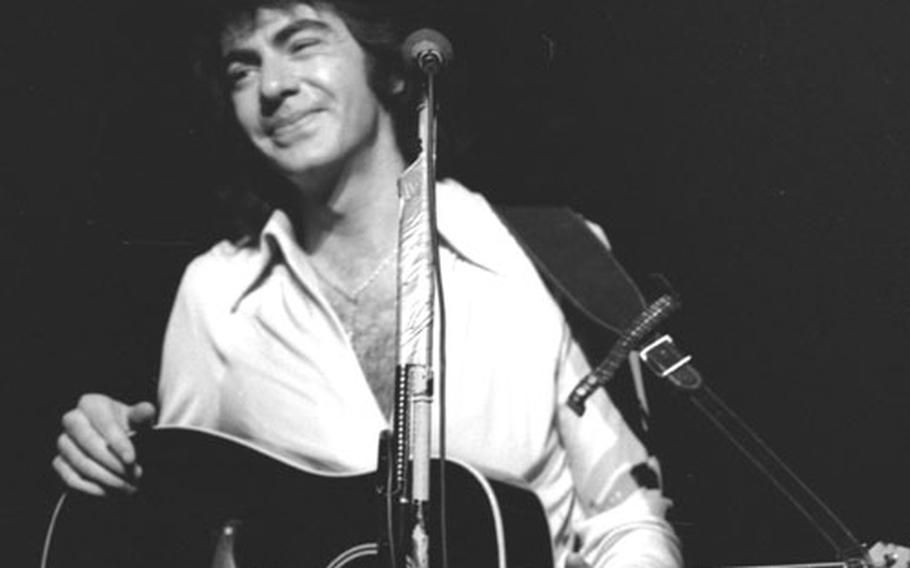 Neil Diamond, onstage at the Jahrhunderthalle in Frankfurt in June, 1971.