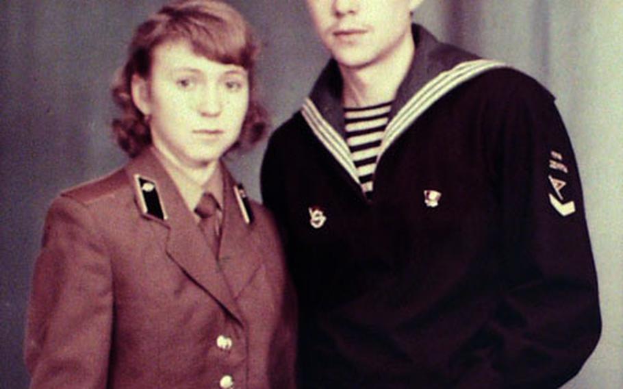 A picture of then-Soviet naval academy cadet Sergey Kruglov and his sister, Larisa, who was in the Soviet Army. Larisa recently retired from the Russian Army after about 18 years of service, rising to the equivalent rank of a chief petty officer. Sergey Kruglov is now a petty officer 1st class at Naval Support Activity Naples, Italy.