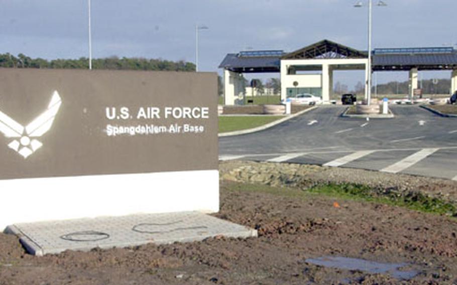 The new gate and visitor center at Spangdahlem Air Base in Germany are part of a $6.2 million expansion project, which is a key piece of a plan to consolidate surrounding annexes onto the main base.
