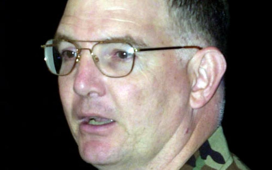 Area II commander Col. Timothy McNulty, shown in this 2004 file photo, says quality of life services could still be impacted by budget woes attributed to the wars in Iraq and Afghanistan.