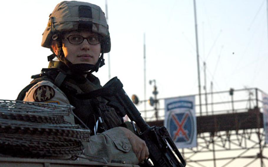 Army Capt. Tristan Vasquez, 25, of Cody, Wyo., a platoon leader for the 127th Military Police Company at Forward Operating Base Falcon, Iraq, earned a Bronze Star for her actions last August during an ambush in northwest Baghdad.