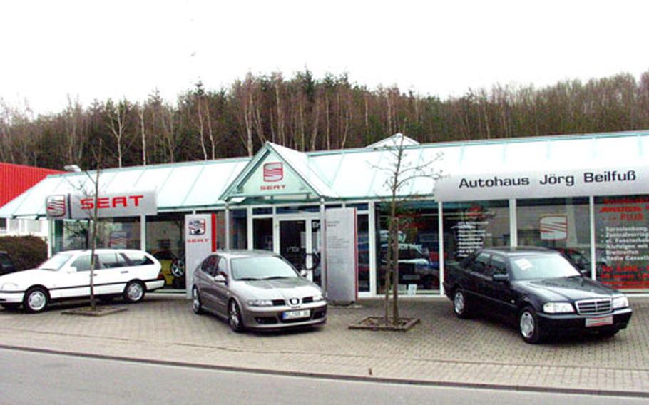 A new car dealership in Kaiserslautern, Germany, has taken over the building that previously housed a car dealership that is currently on the military’s off-limits list. The new company, which is not on the list, moved into the building in September 2002.