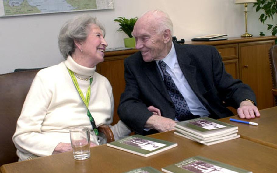 Ingeborg and Hans Richter remember their experiences at the end of World War II when they escaped the Russian-held portion of Germany with the help of U.S. soldiers. The couple recently donated 100 copies of their book, "Thank You GI," to soldiers in the NATO command in Heidelberg.