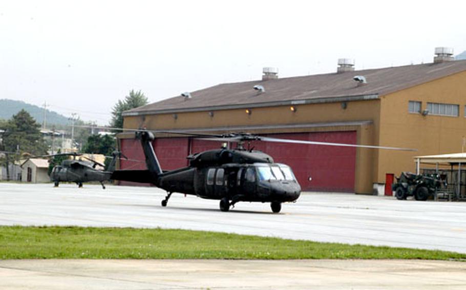 This Camp Stanley hangar, vacated Friday by 2nd Battalion, 2nd Aviation Regiment, will provide workshop space for the Department of Public Works starting in July.