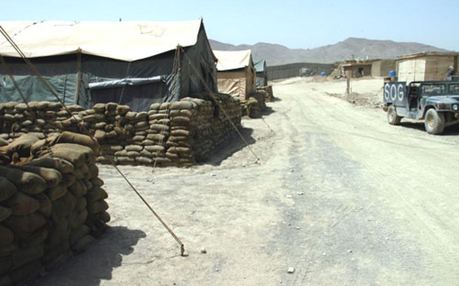 One of the main "streets" through Forward Operating Base Sweeney.