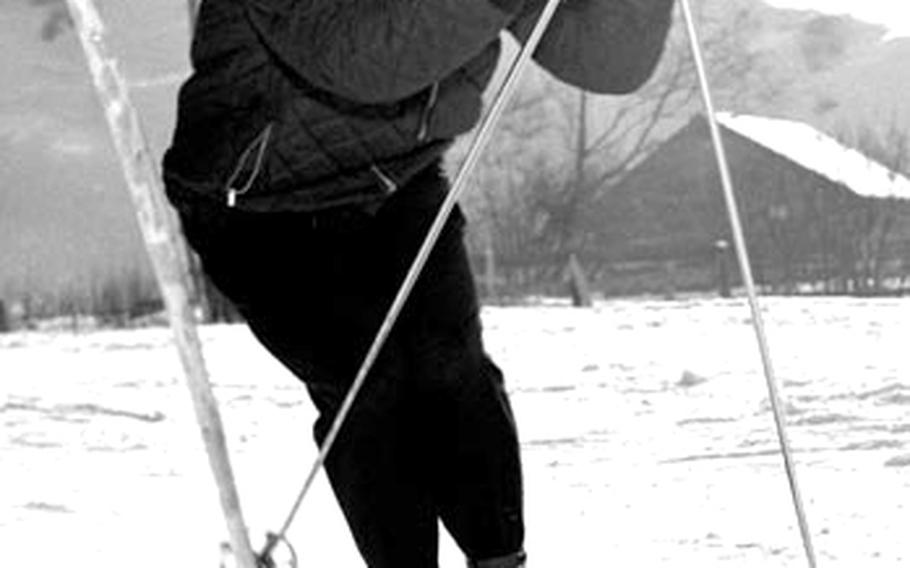 Buddy Werner practices for the 1959 Arlberg-Kandahar races at Garmisch.