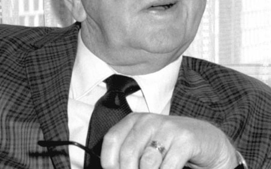 Dr. Norman Vincent Peale, during an interview in Tokyo in 1969.
