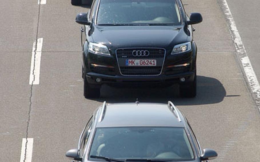 Fines for tailgating on German roads went up on May 1.