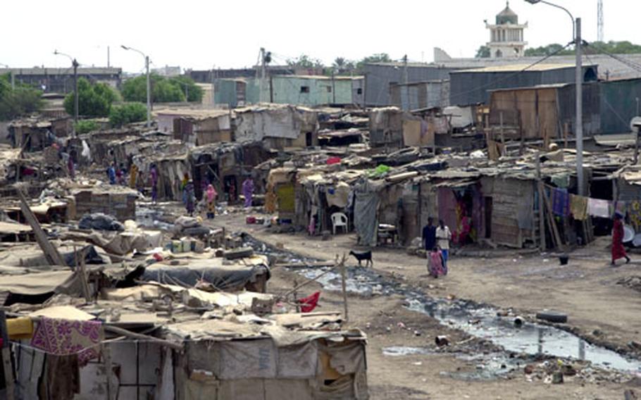 An estimated 20,000 people live in the Djibouti City slum known as Arhiba, part of which is shown here. The slum is an example of places where extremists preach and recruit, U.S. officials say.