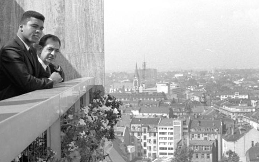 Muhammad Ali at Frankfurt, Germany, in August, 1966.