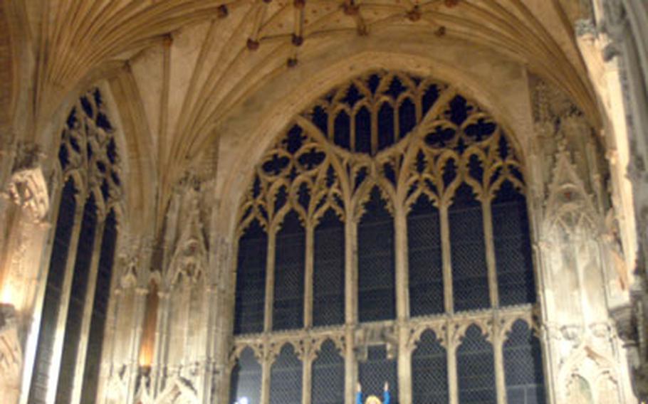 Inside the Lady Chapel, attached to the Ely Cathedral, a 12th-century Gothic architectural wonder that still holds daily services open to the public.