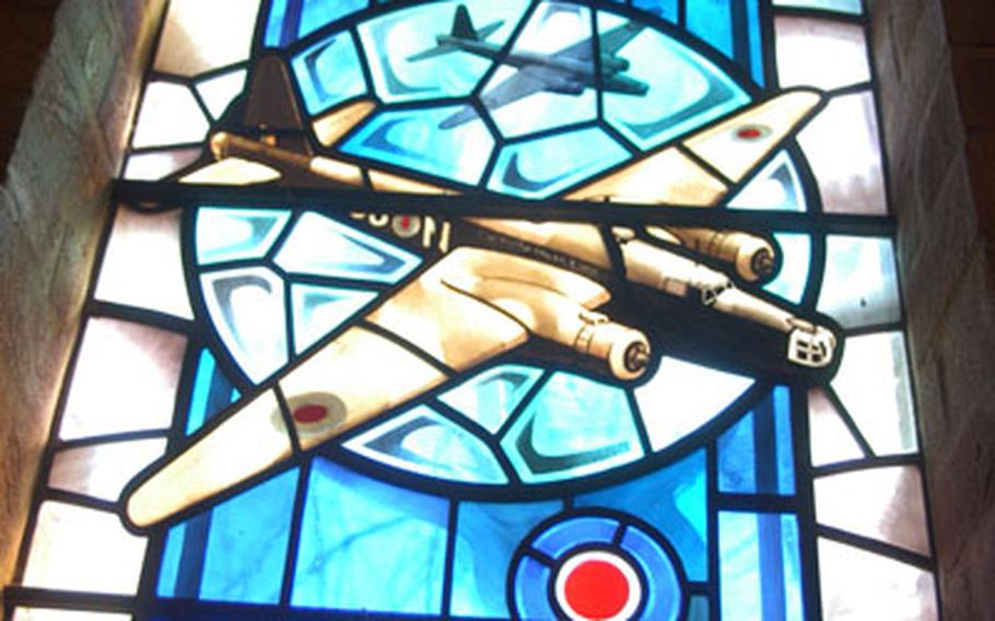 The stained glass windows at the RAF Mildenhall chapel will remain in place as the building undergoes a comprehensive renovation.