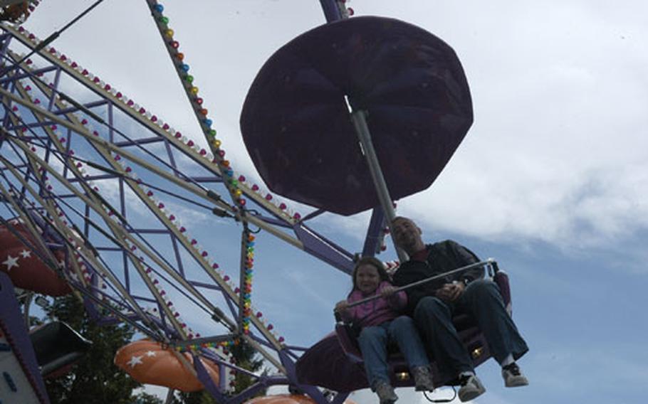 A fast moving twister was among the Fourth of July amusement rides on hand in Baumholder.
